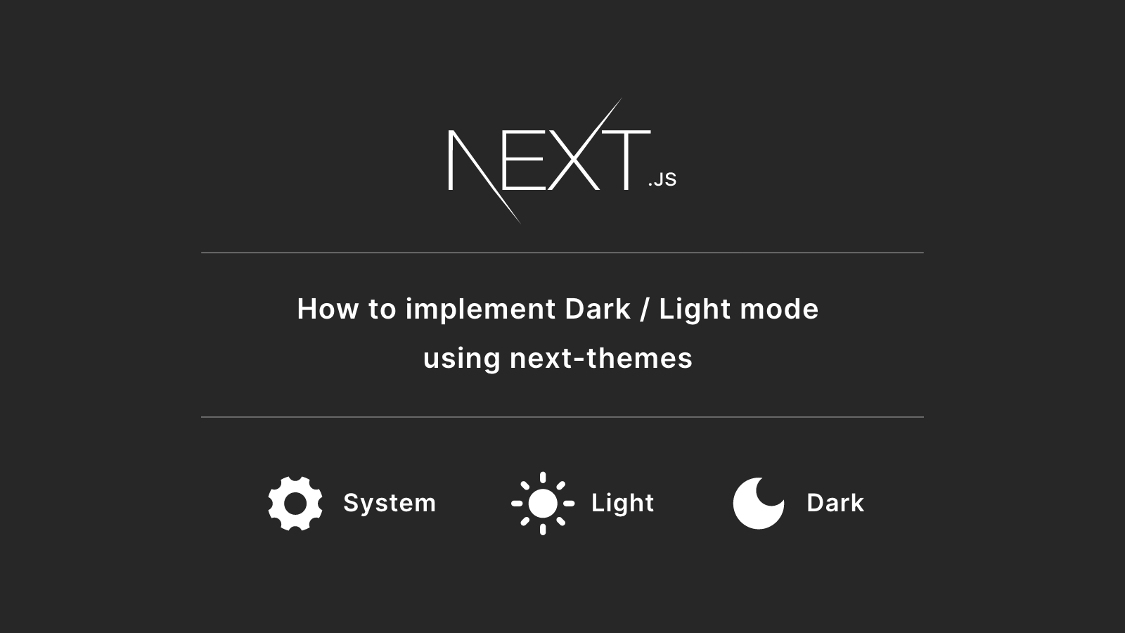How to implement Dark mode with Next.js and CSS variables